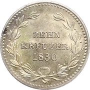 10 Kreuzers - Louis I reverse image