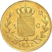 5 Gulden - Louis I reverse image