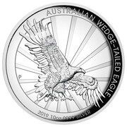 10 Dollars - Elizabeth II 6th Portrait - Australian Wedge-Tailed Eagle - Silver Coin, Australia, 2019 reverse image