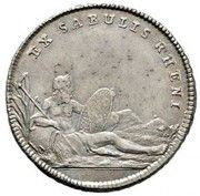 1 ducat Charles I Frederick Rheingold-Dukat - Silver pattern strike, Germany, 1807 reverse image
