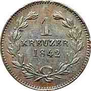 1 Kreuzer - Leopold I, Germany, 1836-1845 reverse image