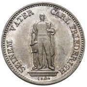 1 Kreuzer - Leopold I Charles Frederick's statue - Silver pattern strike reverse image