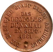 1 Kreuzer - Frederick I, Germany, 1861 reverse image