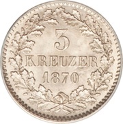 3 Kreuzers - Frederick I reverse image