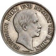 ½ Gulden - Frederick I Mule, Germany, 1856-1865 reverse image