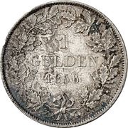 1 Gulden - Frederick I, Germany, 1856-1860 reverse image