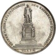 2 Thalers / 3½ Gulden - Leopold I Charles Frederick Monument - Mule, Germany, 1844 reverse image