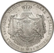 2 Thalers / 3½ Gulden - Leopold I, Germany, 1845-1852 reverse image