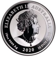 10 Dollars - Elizabeth II 6th Portrait - Dragon and Tiger obverse image