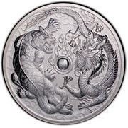 10 Dollars - Elizabeth II 6th Portrait - Dragon and Tiger, Australia, 2020 reverse image