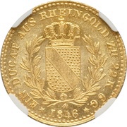 1 Ducat - Leopold I, Germany, 1843-1846 reverse image