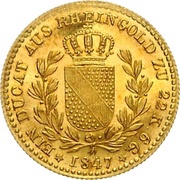 1 Ducat - Leopold I, Germany, 1847-1852 reverse image