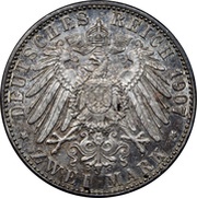 2 Marks - Frederick I, Germany, 1902-1907 reverse image