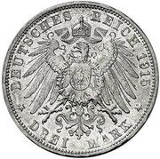 3 Mark - Frederick II Pattern, Germany, 1915 reverse image