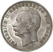 5 Mark - Frederick II, Germany, 1908 reverse image