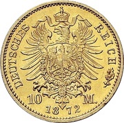 10 Mark - Frederick I, Germany, 1872-1873 reverse image