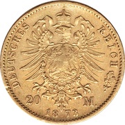 20 Mark - Frederick I, Germany, 1872-1873 reverse image