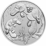 10 Dollars - Elizabeth II 6th Portrait - Platypus - Mother and Baby, Australia, 2021 reverse image