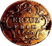 ½ Kreuzer - Charles Frederick, Germany, 1766 reverse image
