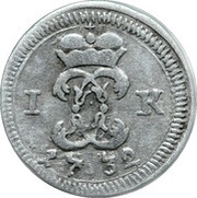 1 Kreuzer - Charles William, Germany, 1732-1734 reverse image