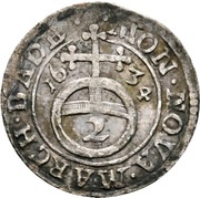 ½ Batzen - Frederick V Pforzheim, Germany, 1633-1637 reverse image