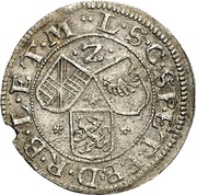 2 Kreuzers - Frederick VII Magnus, Germany, 1677-1709 reverse image