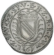 6 Kreuzers - Frederick VII Magnus, Germany, 1677-1709 reverse image