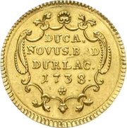 1 Ducat - Charles Frederick Administrationsdukat, Germany, 1738 reverse image