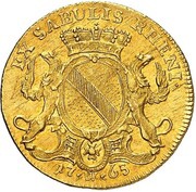 1 Ducat - Charles Frederick, Germany, 1765 reverse image