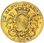 1 Ducat - Charles Frederick, Germany, 1767-1768 reverse image