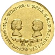 1 Ducat - Charles Frederick Durlach; Birth of twin daughters obverse image