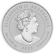 10 Dollars - Elizabeth II 6th Portrait - Dingo; Silver Bullion obverse image