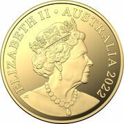 10 Dollars - Elizabeth II 6th portrait - Australian Dinosaurs - Gold Proof obverse image