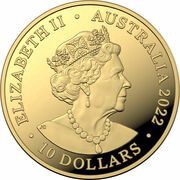 10 Dollars - Elizabeth II 6th Portrait - Kangaroo - Gold Proof obverse image