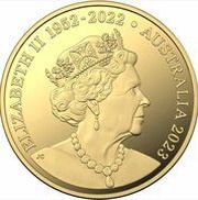 10 Dollars In the name of Elizabeth II; 6th portrait - Kangaroo; Mob of Thirty - Gold Proof obverse image
