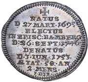 3 Kreuzers "Sterbegroschen" - Francis Conrad, Germany, 1753 reverse image