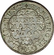 5 Kreuzer - Adam Frederick, Germany, 1766 reverse image