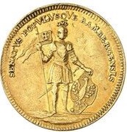 1 Ducat Homage of the City of Bamberg, Germany, 1746 reverse image