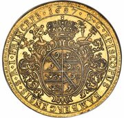 10 Ducats - Marquard Sebastian Schenk of Stauffenberg, Germany, 1687 reverse image