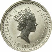 15 Dollars - Elizabeth II 3rd Portrait - Koala - Platinum obverse image