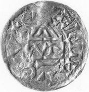 Denier - Berthold Ratisbonne, Germany, 938-947 reverse image