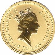 15 Dollars - Elizabeth II 3rd Portrait - Australian Nugget - Gold Bullion Coin obverse image