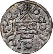 Denier - Henry II Regensburg, Germany, 985-995 reverse image