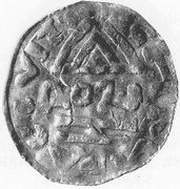 Denier - Henri II Cham, Germany, 985-995 reverse image