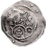 1 Pfennig - Louis I, Germany, 1225 reverse image
