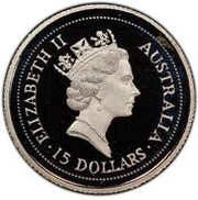 15 Dollars - Elizabeth II 3rd Portrait - Koala - Platinum obverse image