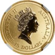 15 Dollars - Elizabeth II 3rd Portrait - Red Kangaroo obverse image