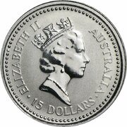 15 Dollars - Elizabeth II 3rd Portrait - Koala - Platinum obverse image