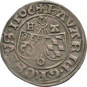 3 Kreuzers - Albert IV, Germany, 1506 reverse image