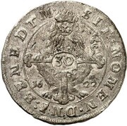 30 Kreuzers - Maximilian I Kipper, Germany, 1622 reverse image